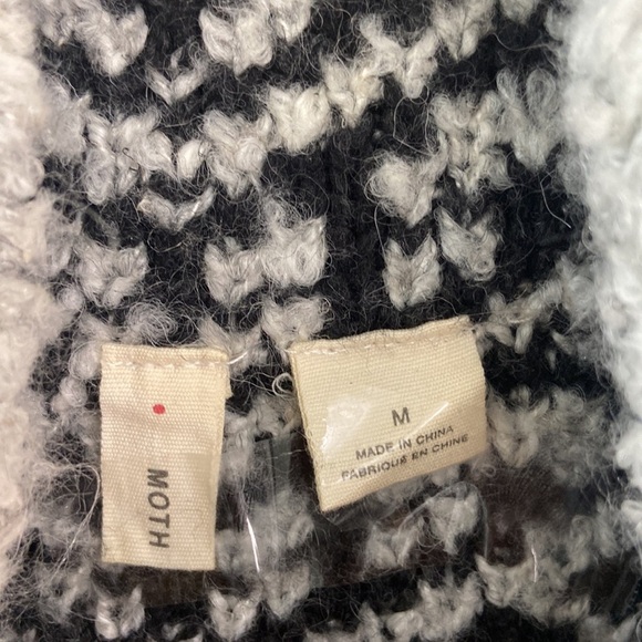 Anthropologie MOTH Solita Fair Isle Poncho Cowl Neck Sweater | Boho Nordic - Picture 6 of 13